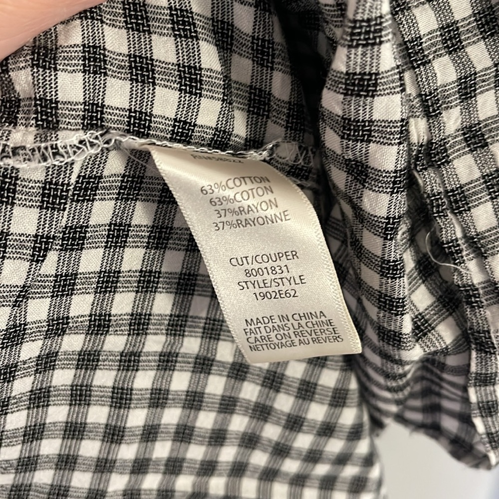 Max Studio Black and White Gingham Mini Dress - Picture 3 of 3